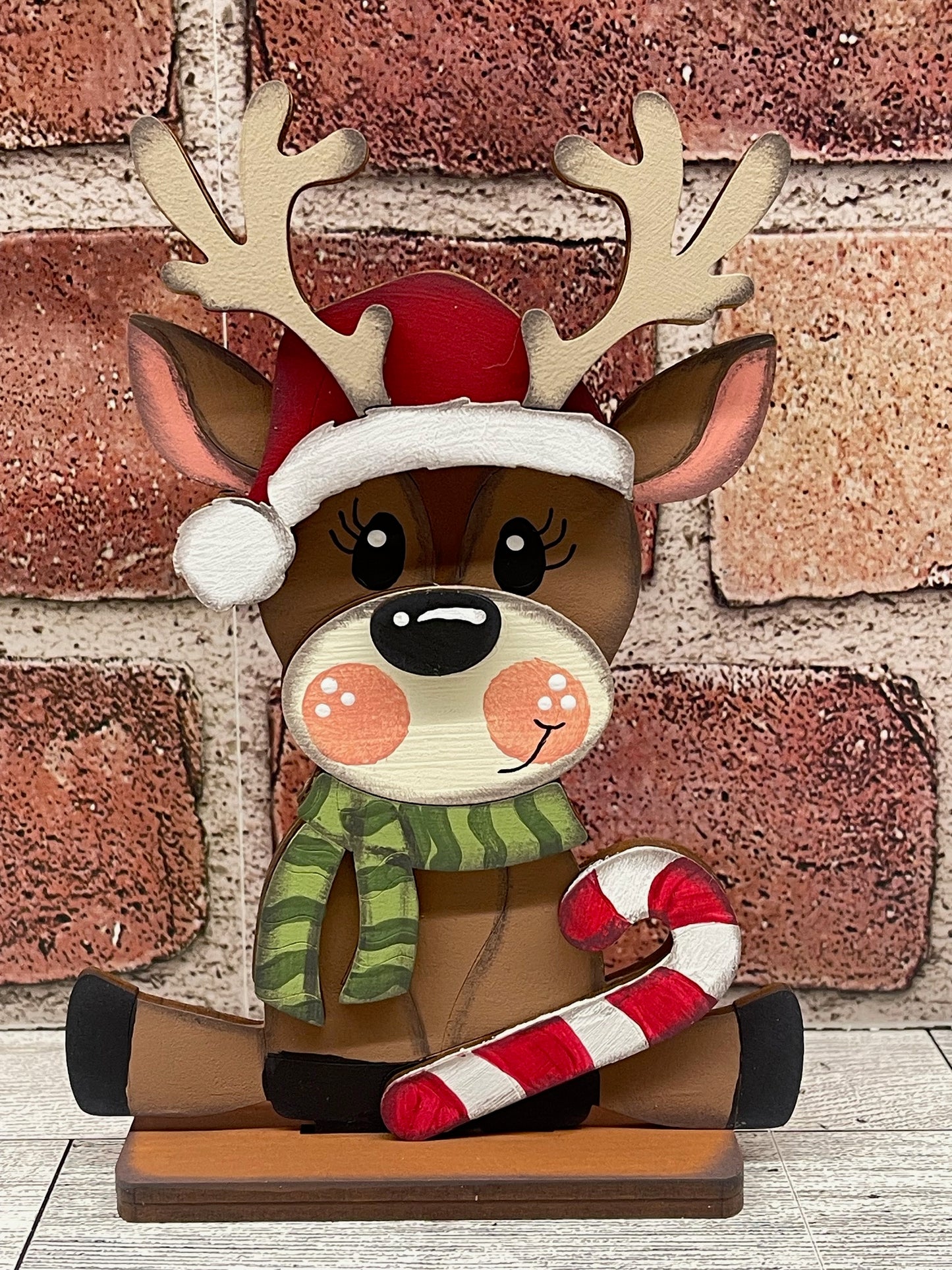 November- Add On Reindeer set of 4 Stander - unpainted wood cutouts, ready for you to paint