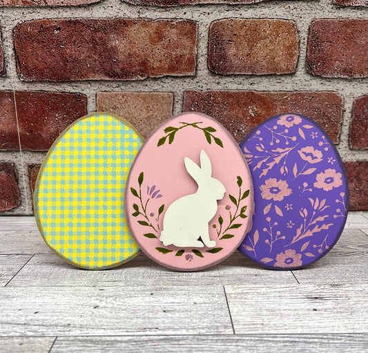 Easter Egg Stander unpainted wood cutouts - ready for you to paint
