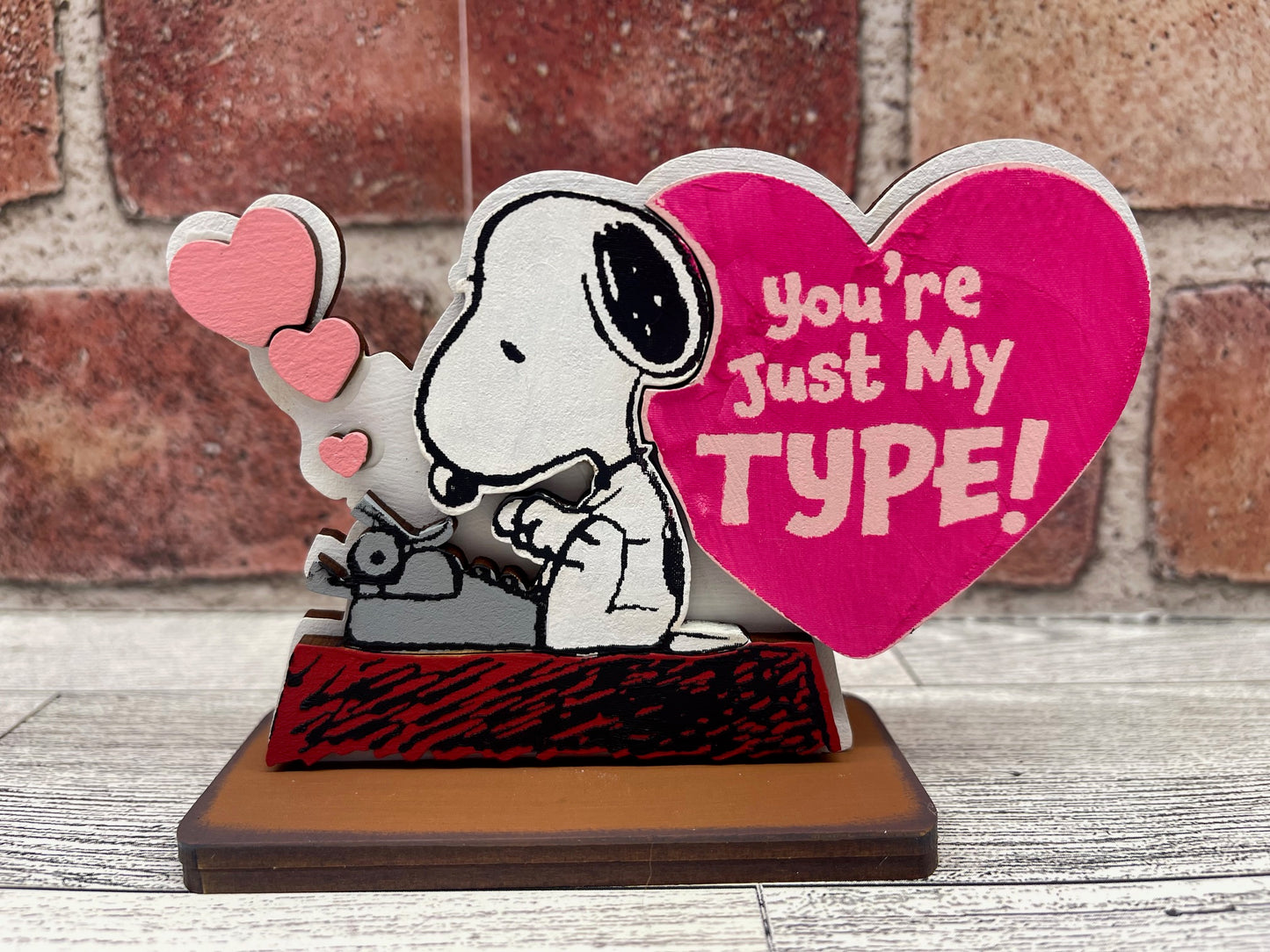 Peanuts Valentines and Standers Cutouts set of 4 unpainted wood ready for you to paint