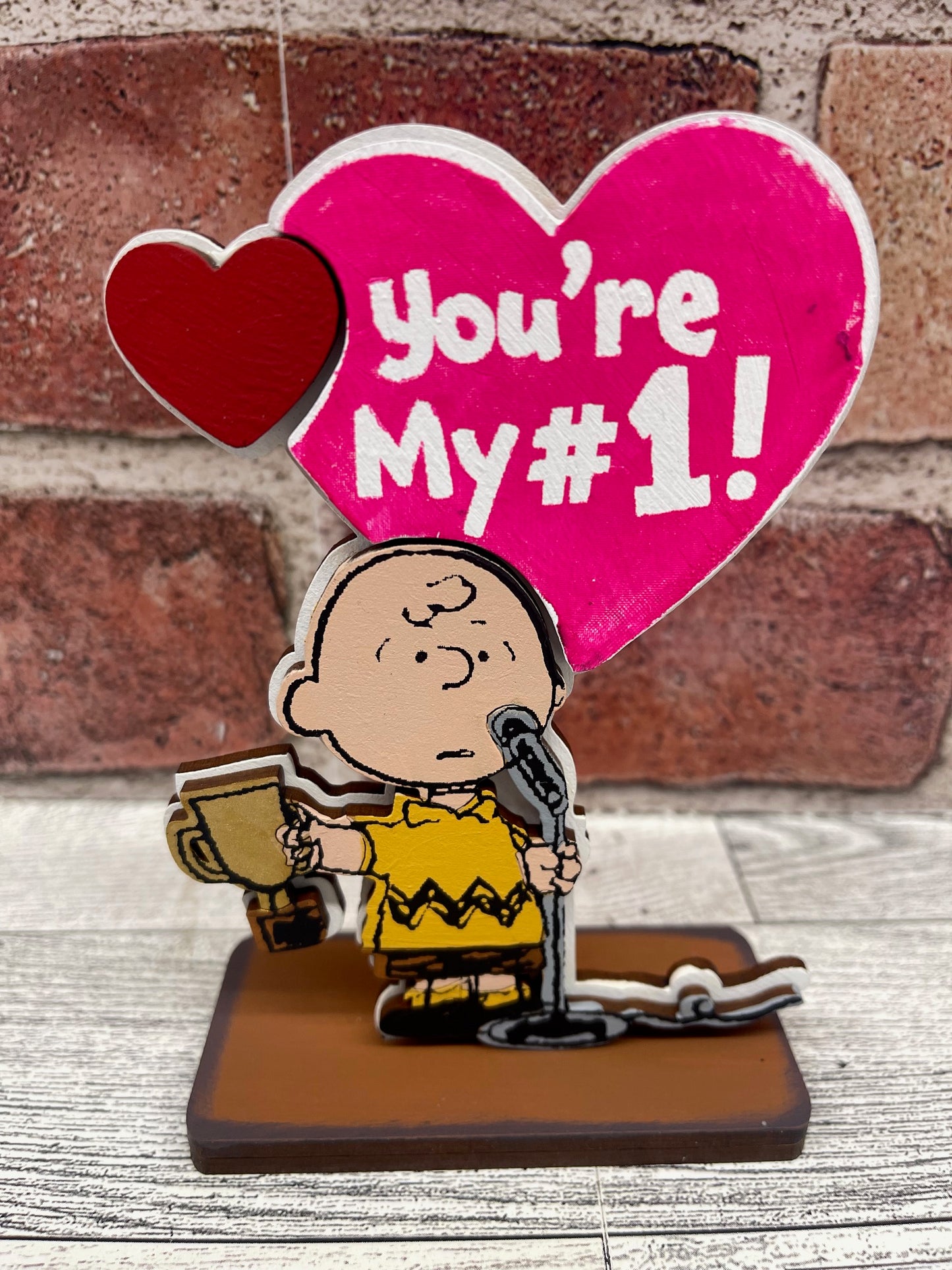 Peanuts Valentines and Standers Cutouts set of 4 unpainted wood ready for you to paint