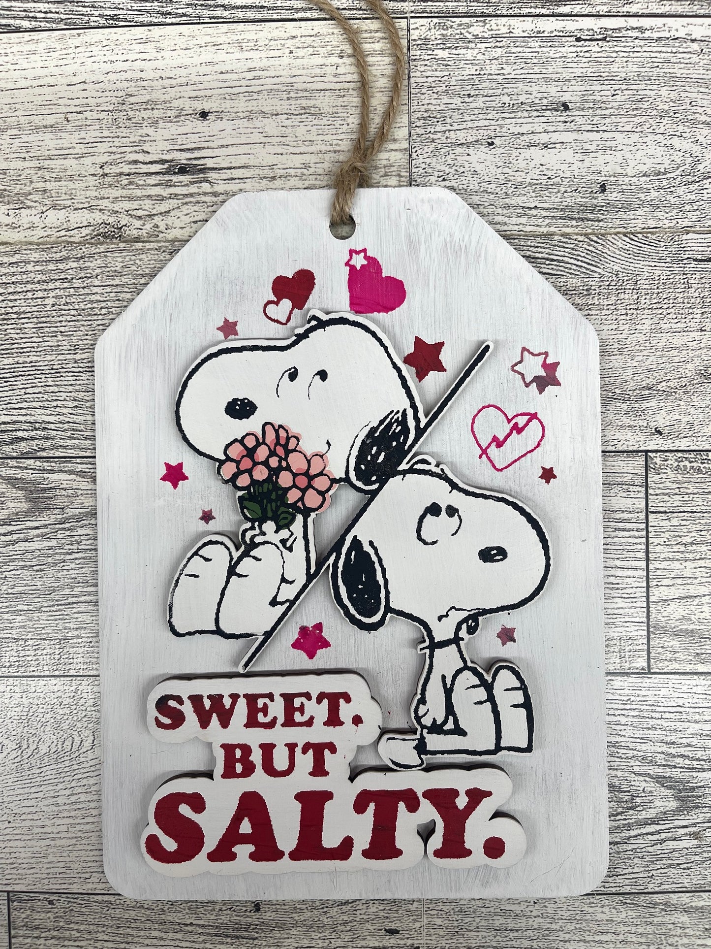 Peanuts Valentines Sweet but Salty Cutouts Only unpainted wood ready for you to paint
