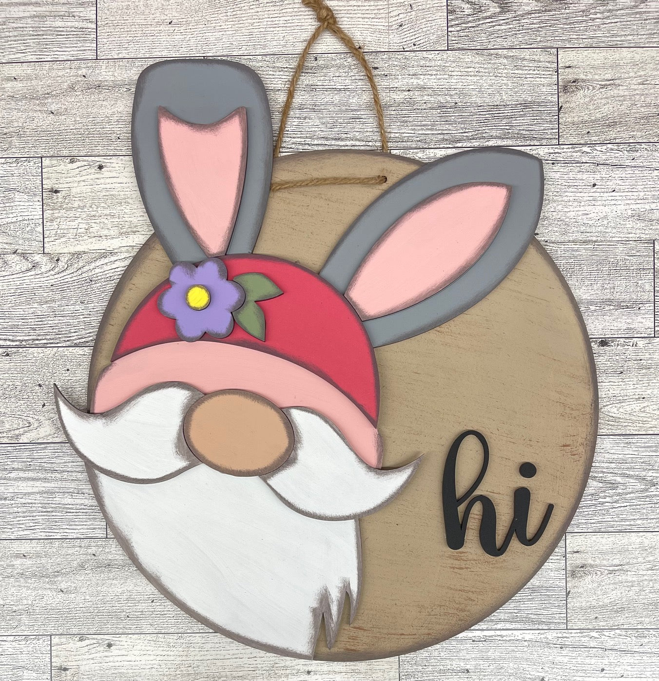 Easter Gnome  Changeable Door Sign cutouts - unpainted wooden cutouts, ready for you to paint