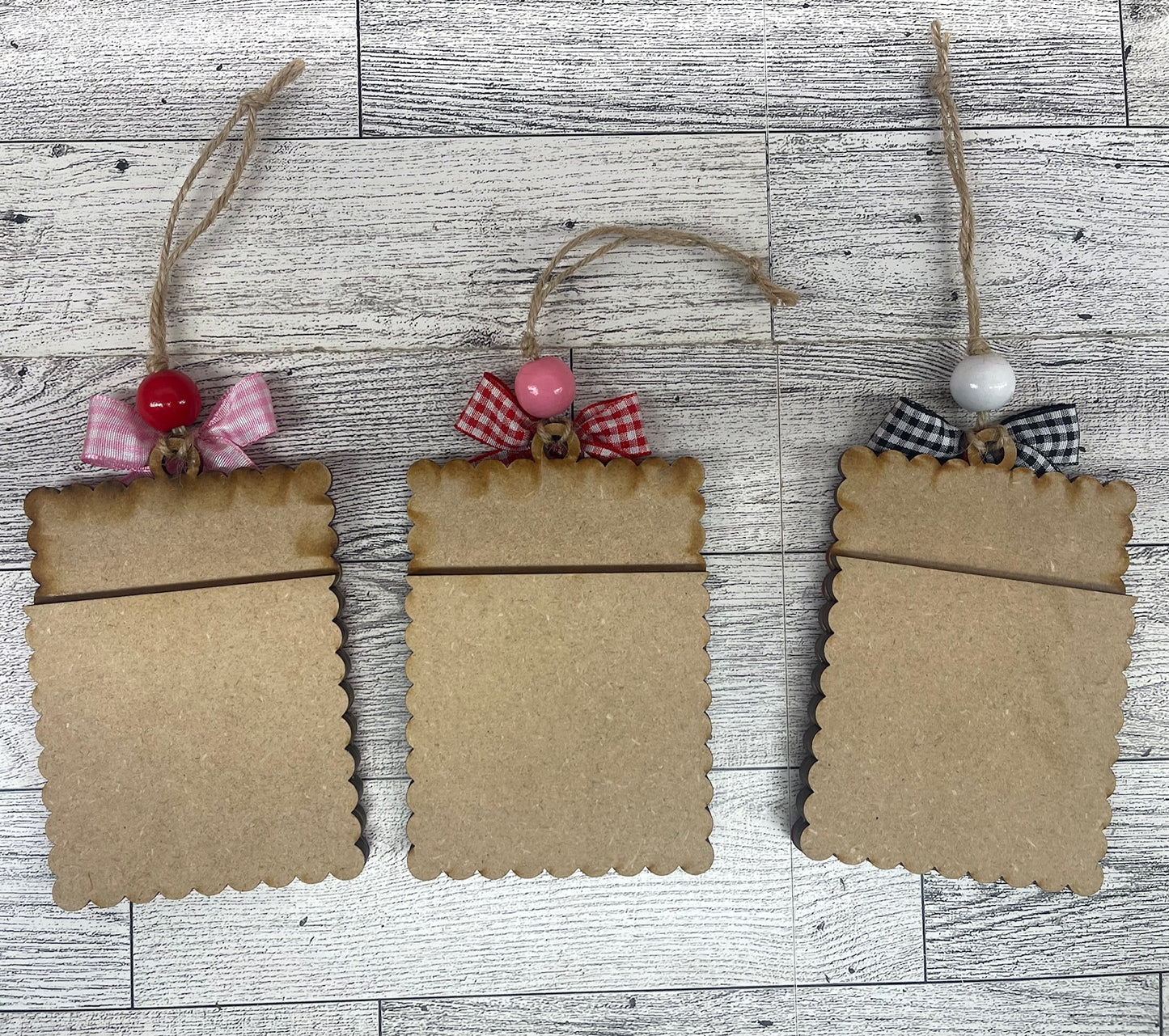 Painted Valentine Gift Card Holders, set of 3