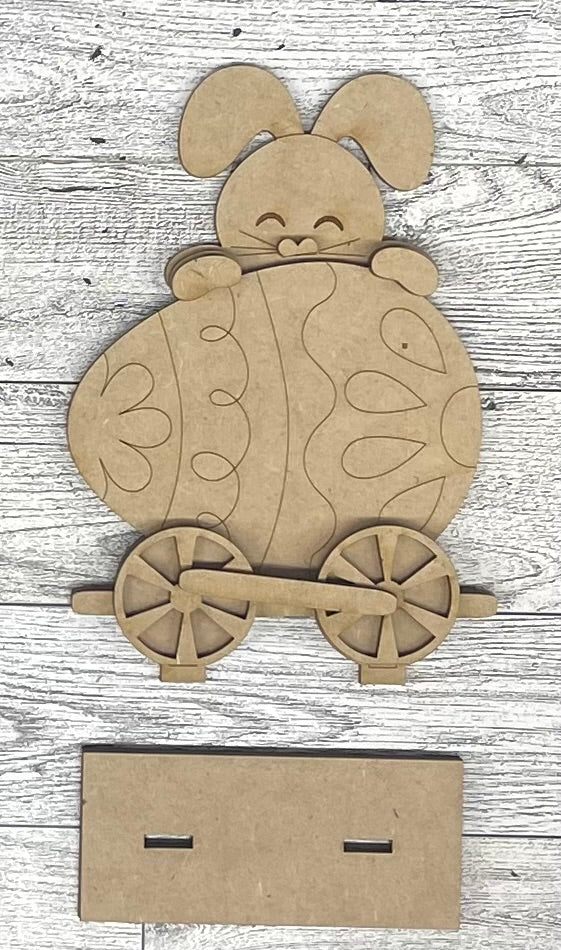 Easter Train - unpainted wood cutouts, ready for you to paint