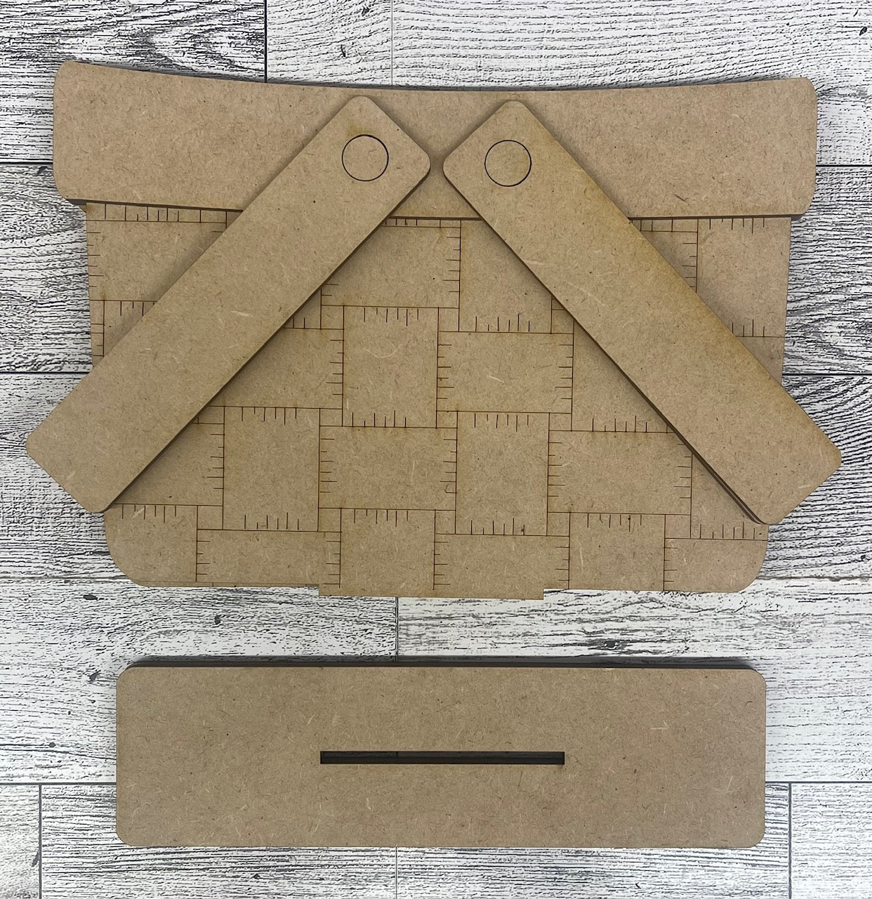 NEW Reversible Farm Picnic Basket for inserts 2026 - cutouts unpainted ready for you to finish