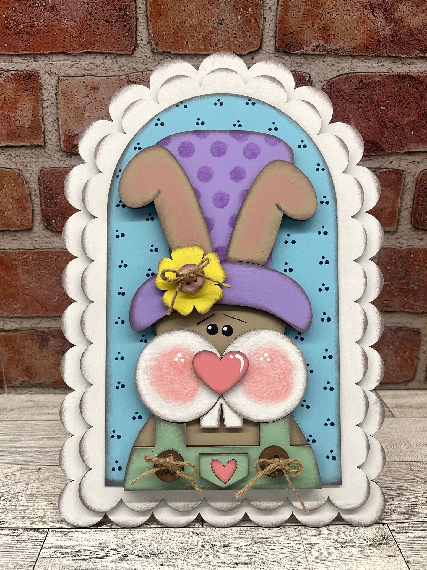 Prim Easter Bunny Arch Frame Insert cutouts - unpainted wooden cutouts, ready for you to paint