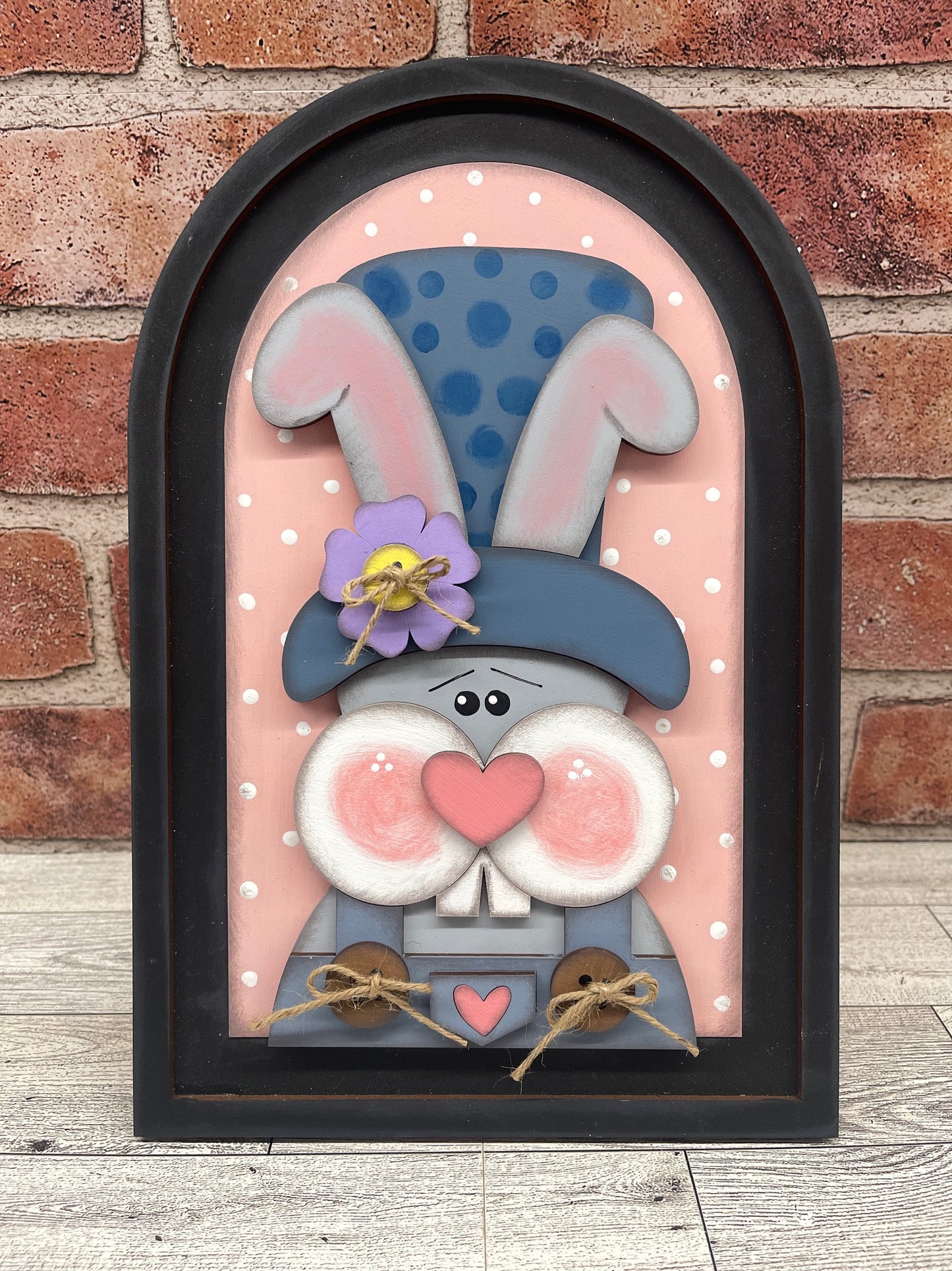 Prim Easter Bunny Arch Frame Insert cutouts - unpainted wooden cutouts, ready for you to paint