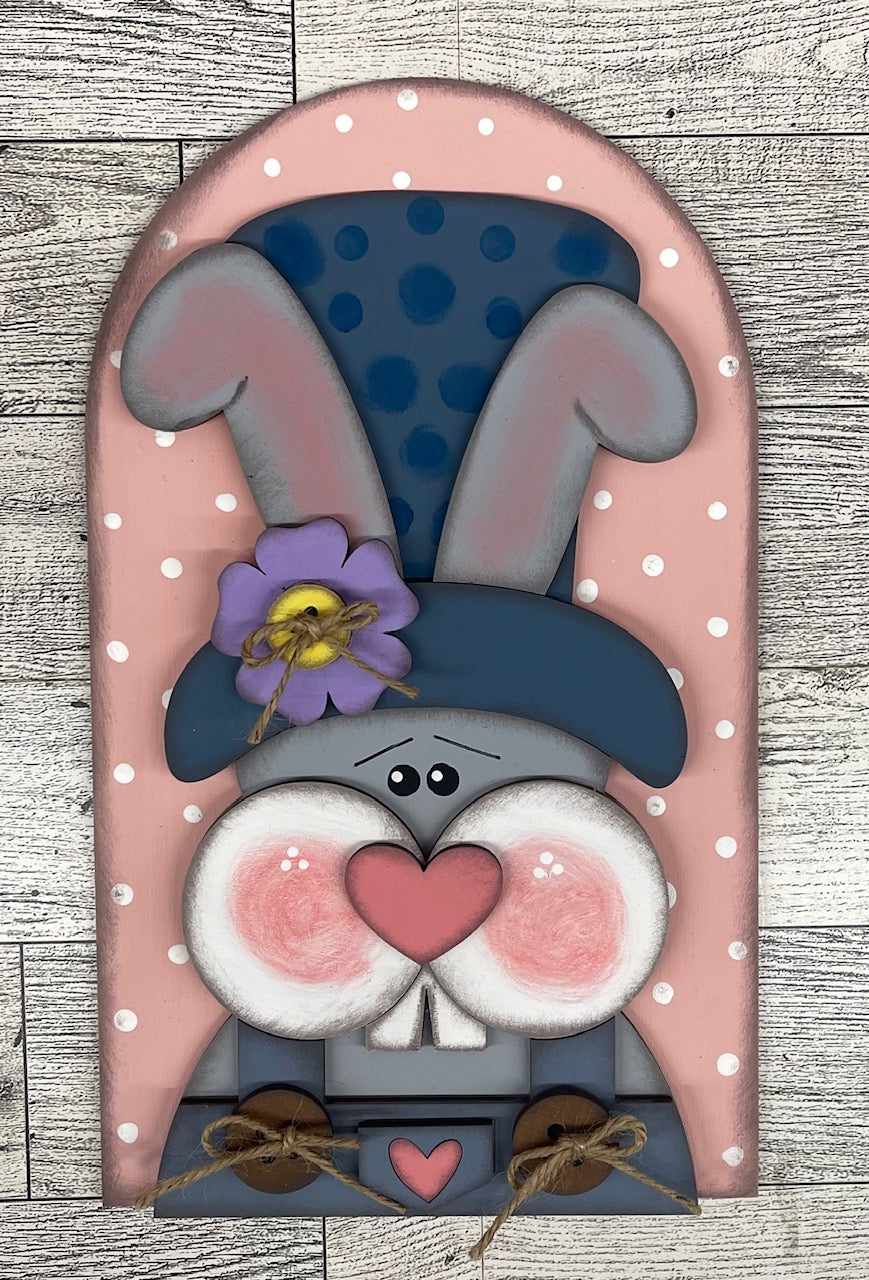 Prim Easter Bunny Arch Frame Insert cutouts - unpainted wooden cutouts, ready for you to paint