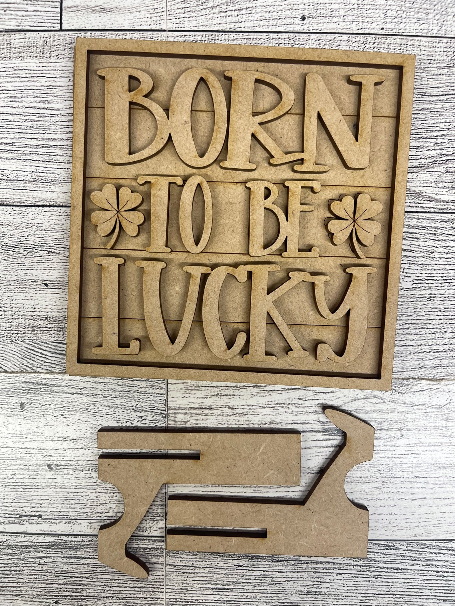 February Monthly Craft Kit - St. Patrick's Day Leprechaun themed - does not include frame or plain arch or HOME arch frame sold separately - unpainted ready for you to finish