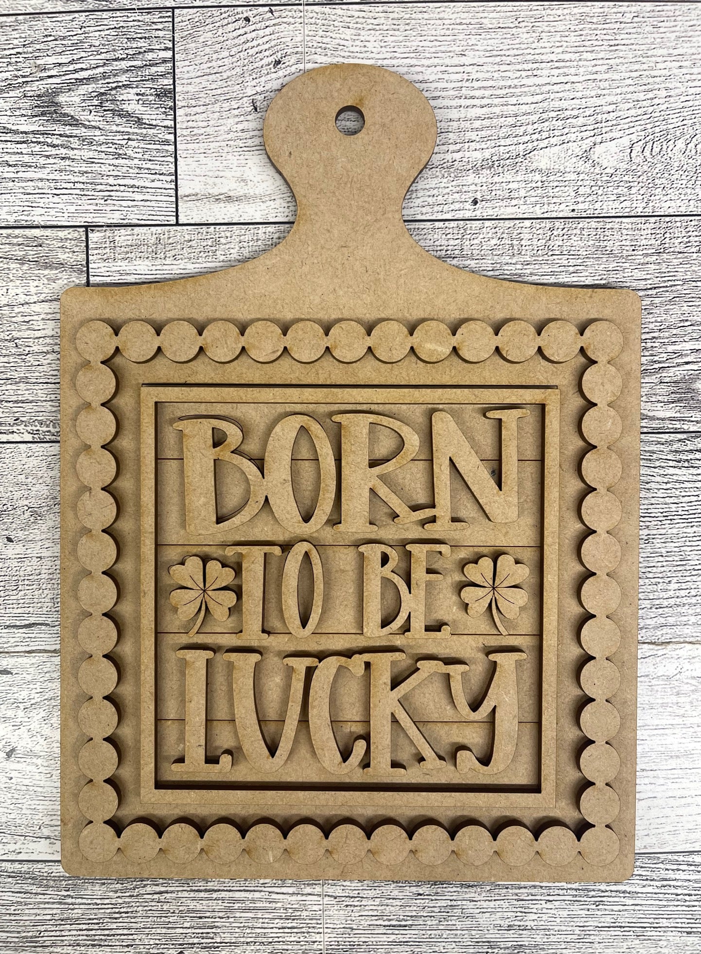 February Monthly Craft Kit - St. Patrick's Day Leprechaun themed - does not include frame or plain arch or HOME arch frame sold separately - unpainted ready for you to finish