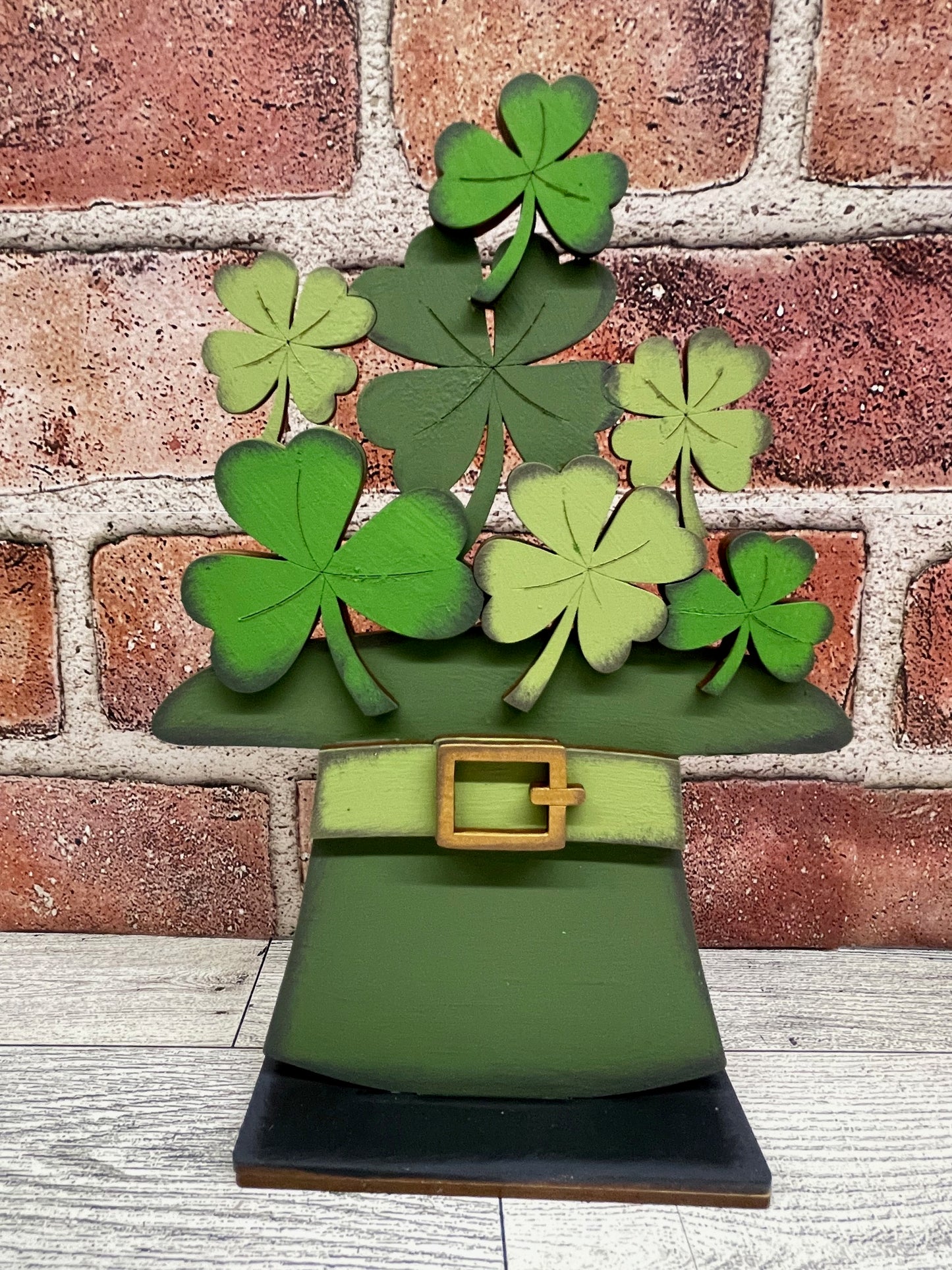 February Monthly Craft Kit - St. Patrick's Day Leprechaun themed - does not include frame or plain arch or HOME arch frame sold separately - unpainted ready for you to finish