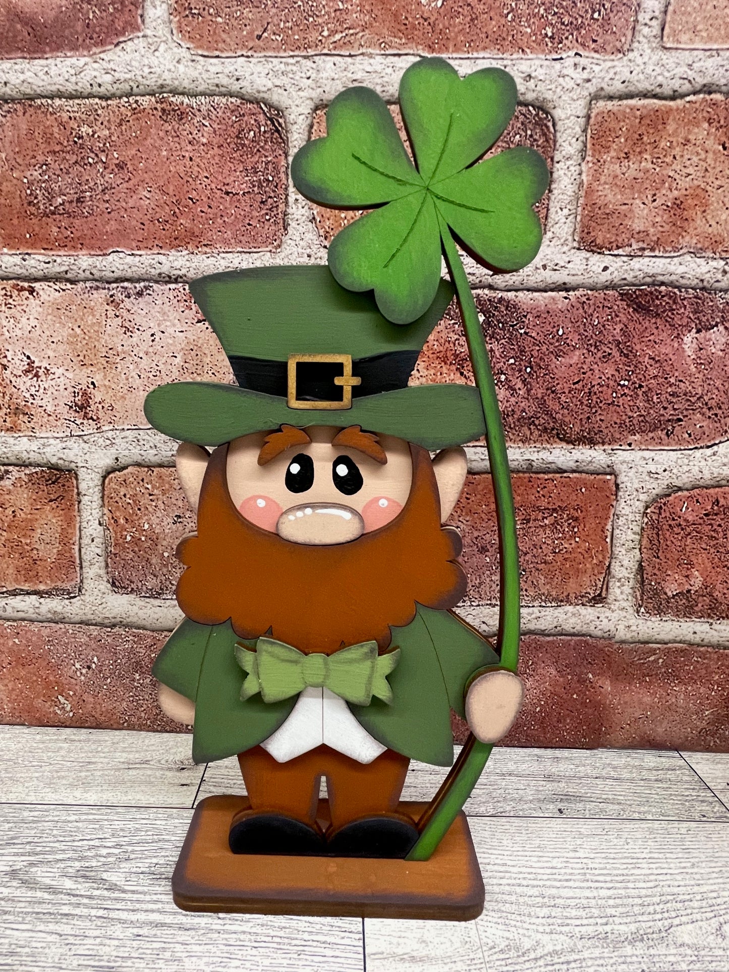 February Monthly Craft Kit - St. Patrick's Day Leprechaun themed - does not include frame or plain arch or HOME arch frame sold separately - unpainted ready for you to finish