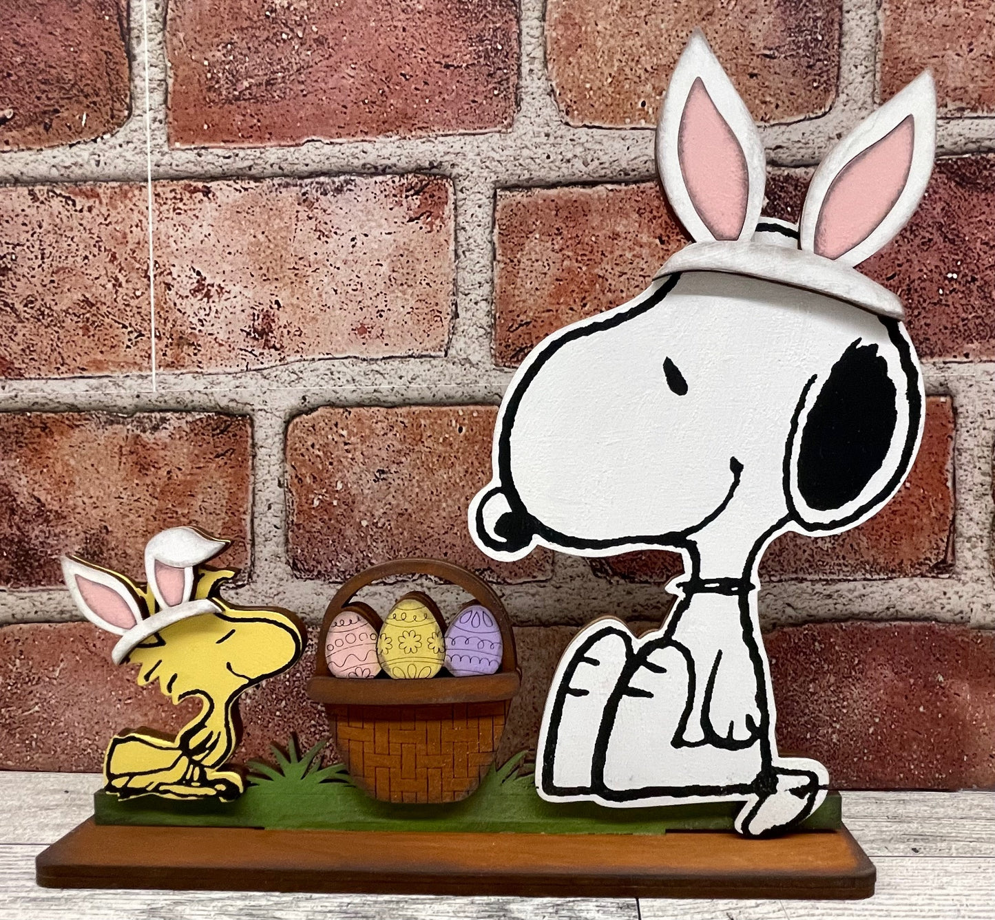 Peanuts Snoopy & Woodstock Easter Standers - Cutout unpainted wood ready for you to paint