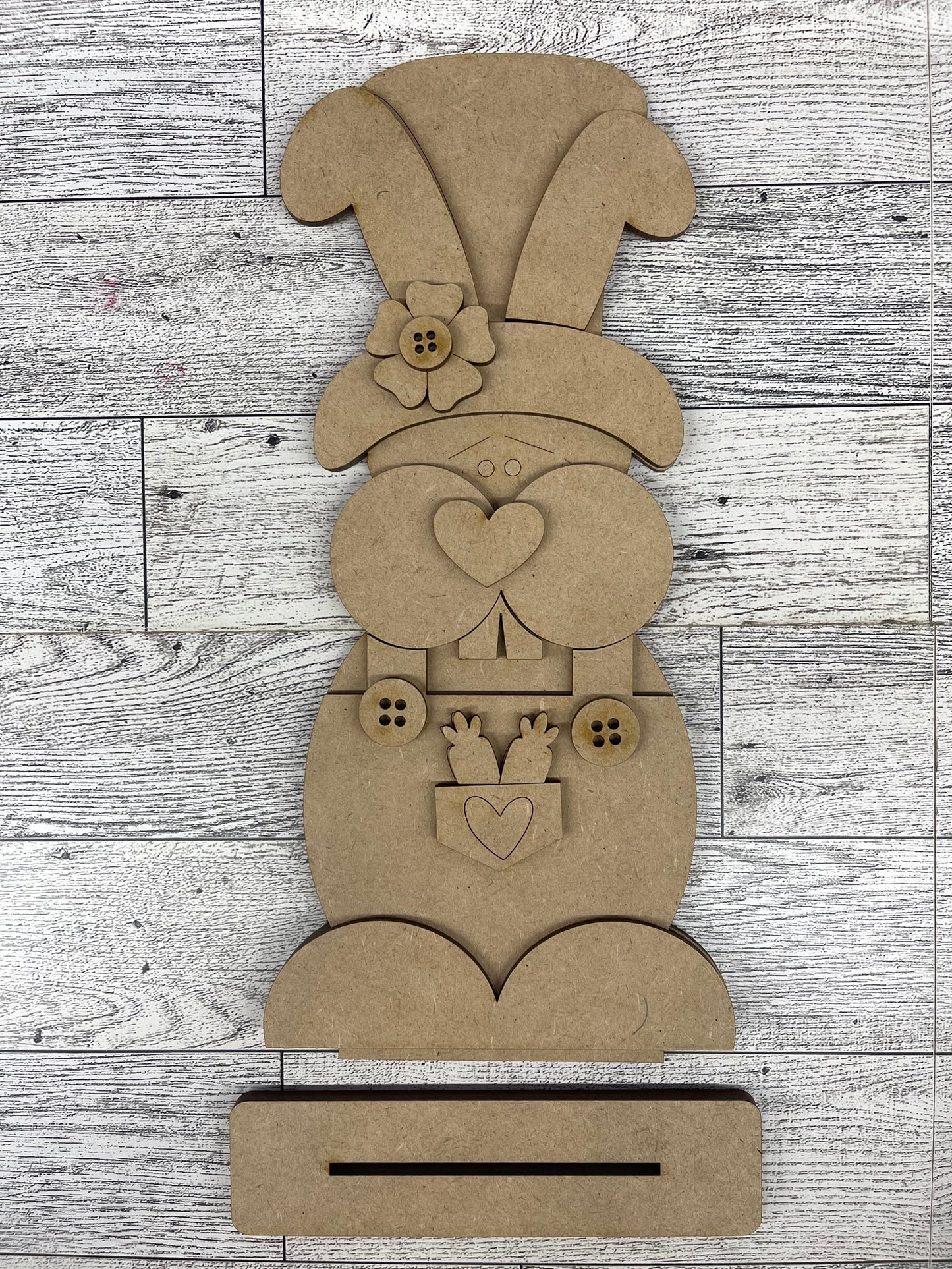 $10.00 Thursday - Large Prim Bunny Stander 2026 $10.00 each - unpainted cutouts ready for you to finish