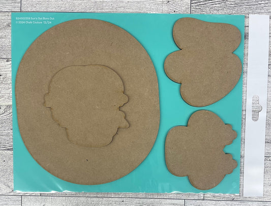 Suns Out Buns Out - BBQ Cutouts, unpainted wooden cutouts - ready for you to paint