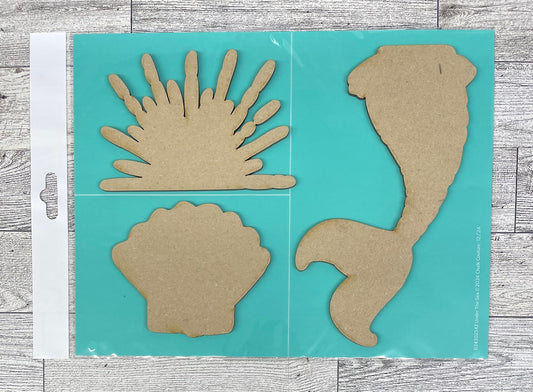 Under the Sea Cutouts, unpainted wooden cutouts - ready for you to paint