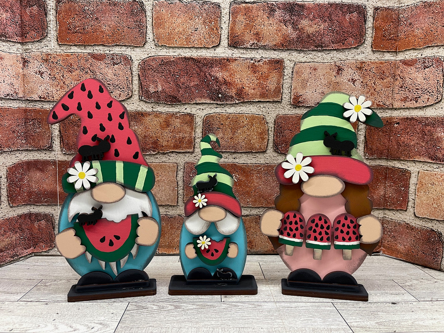 Mini Watermelon Gnome unpainted cutouts