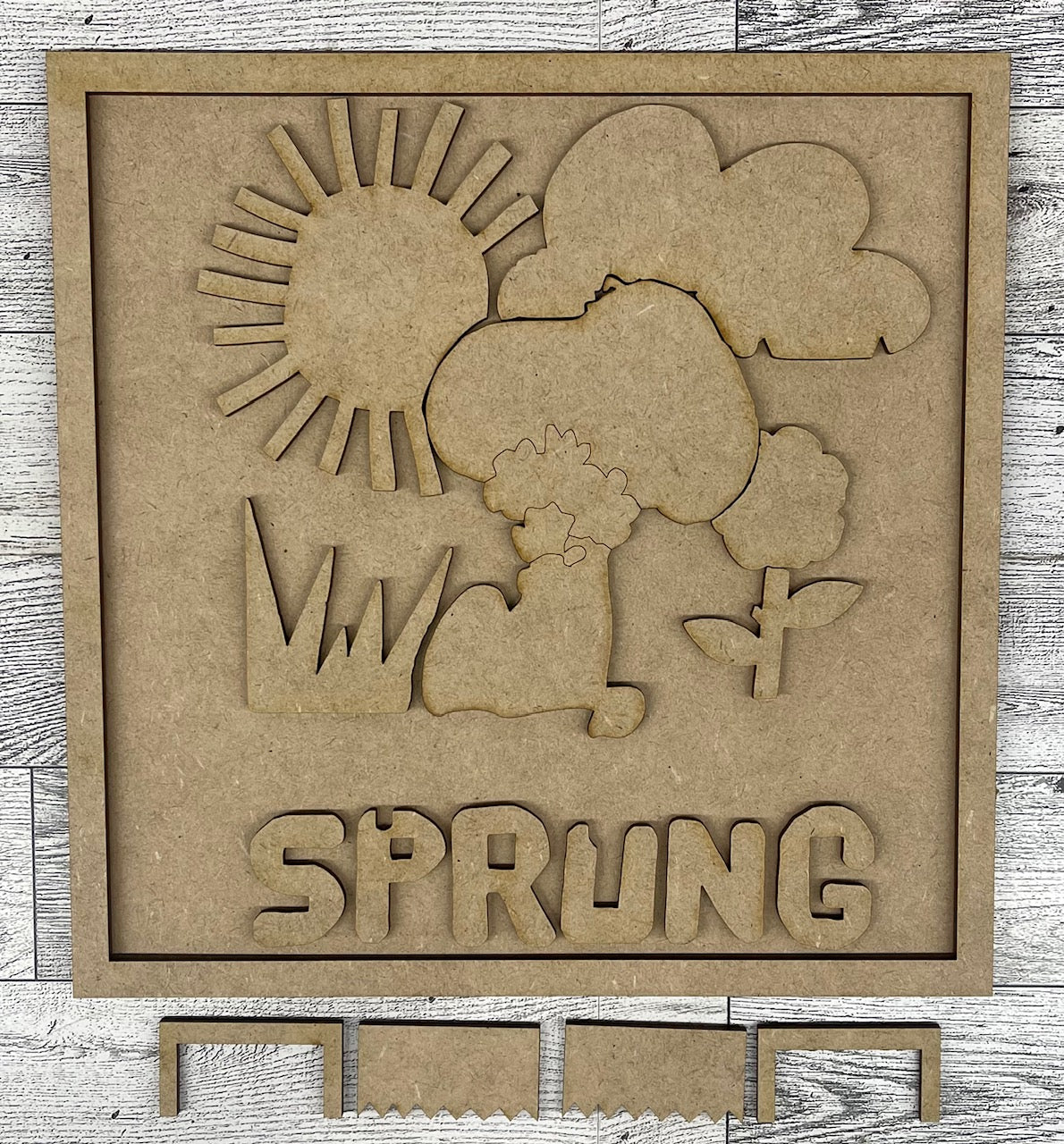 Peanuts - Snoopy Spring has Sprung - Cutout unpainted wood ready for you to paint
