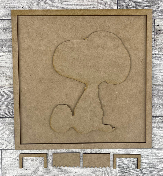Peanuts - Snoopy Comic Pattern - Cutout unpainted wood ready for you to paint