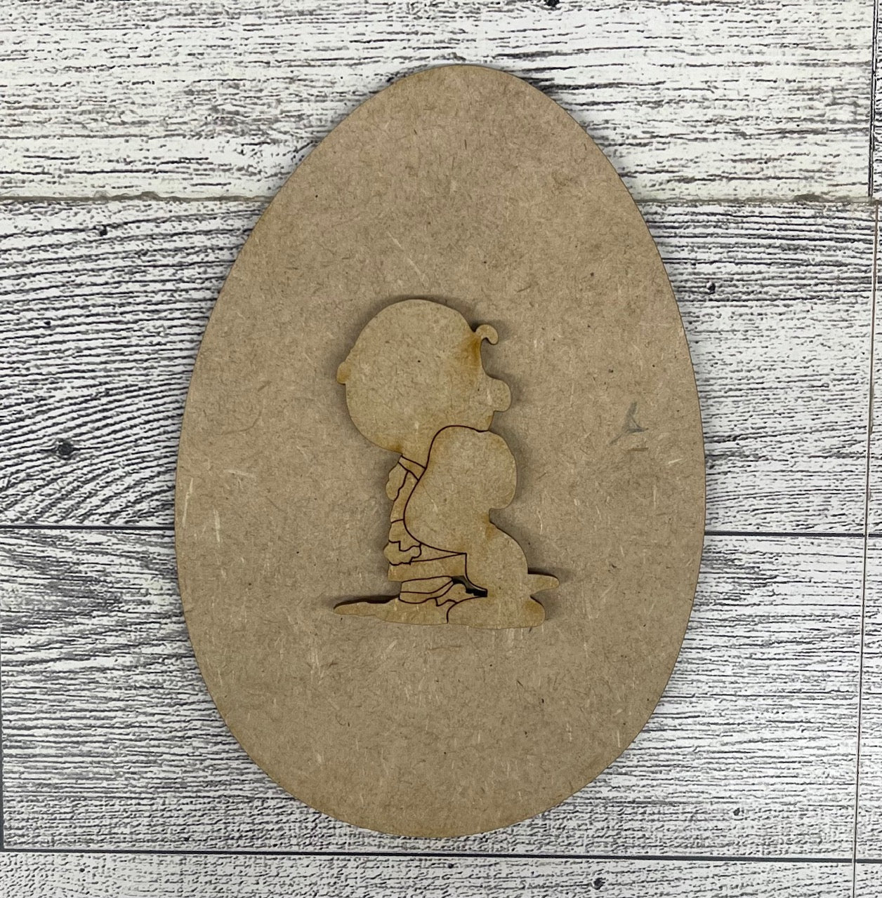 Peanuts Charlie Brown & Snoopy Eggcellent Friends - unpainted wood ready for you to paint