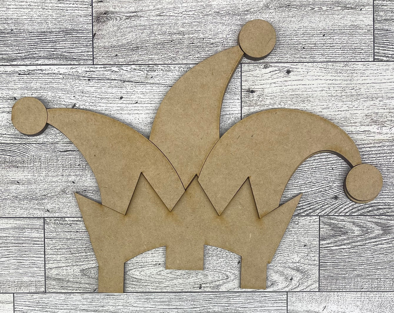 Mardi Gras Gnome  Changeable Door Sign cutouts - unpainted wooden cutouts, ready for you to paint