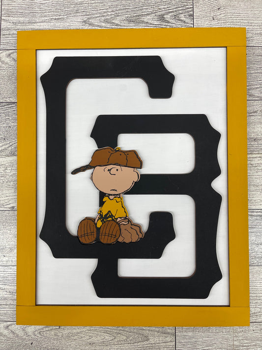 Peanuts - Charlie Brown Play Ball - Cutout unpainted wood ready for you to paint