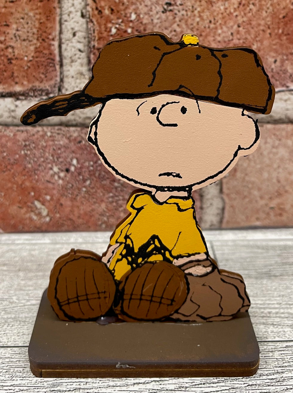 Peanuts - Charlie Brown Play Ball - Cutout unpainted wood ready for you to paint
