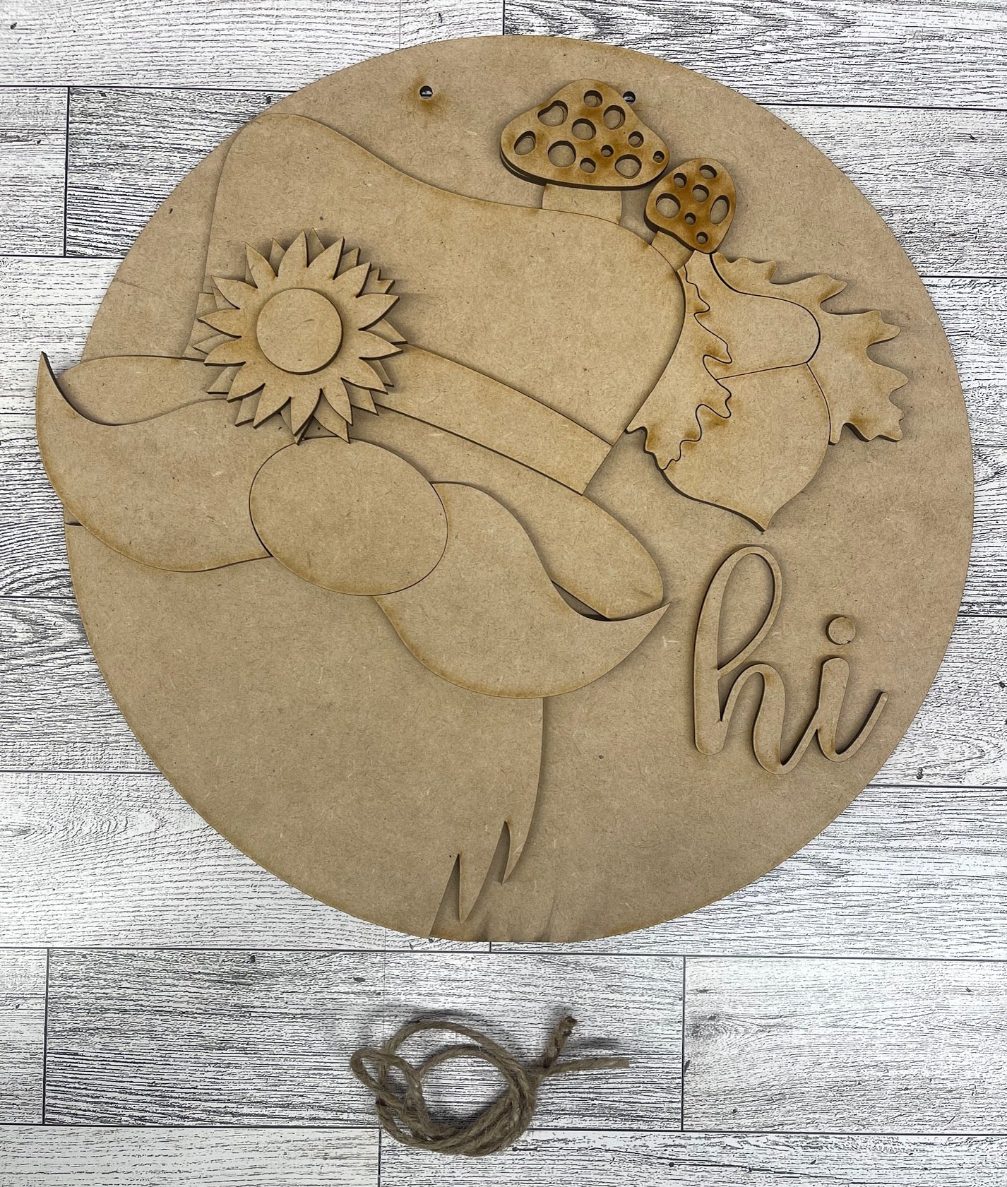 Fall Gnome  Changeable Door Sign cutouts - unpainted wooden cutouts, ready for you to paint