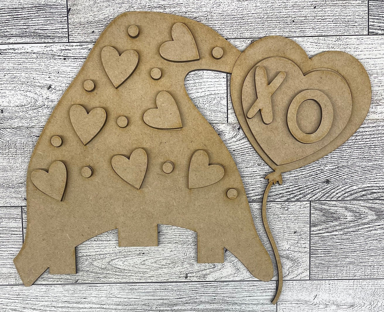 Valentines Day Gnome  Changeable Door Sign cutouts - unpainted wooden cutouts, ready for you to paint