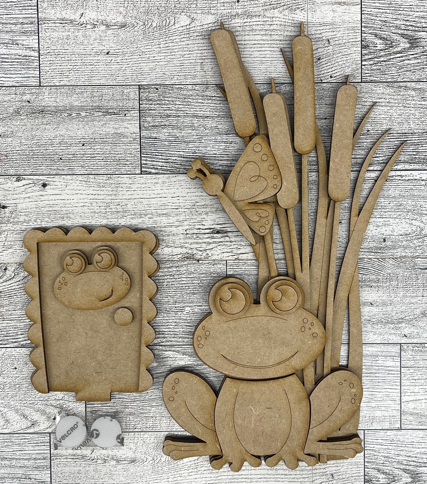 Spring Frog Birdhouse Insert - unpainted cutouts, ready to paint