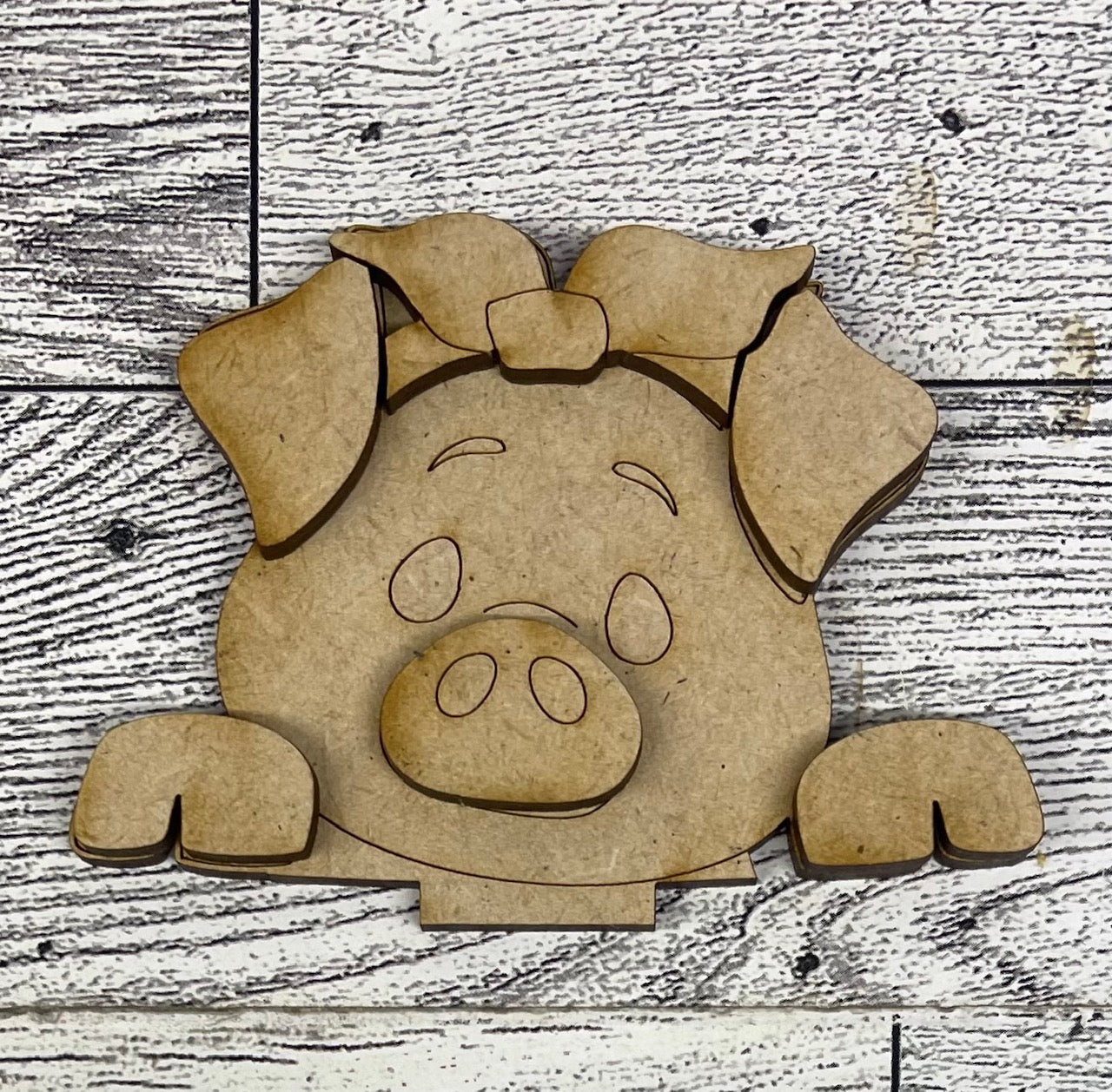 Pig Basket Insert Add-On - unpainted wood cutouts, ready for you to paint