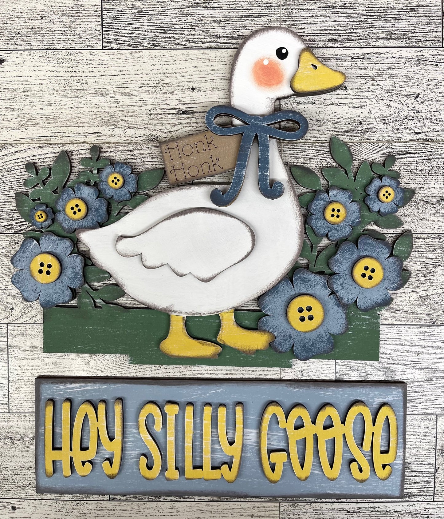 Silly Goose Insert for Changeable Window Box unpainted wood cutouts, ready for you to paint