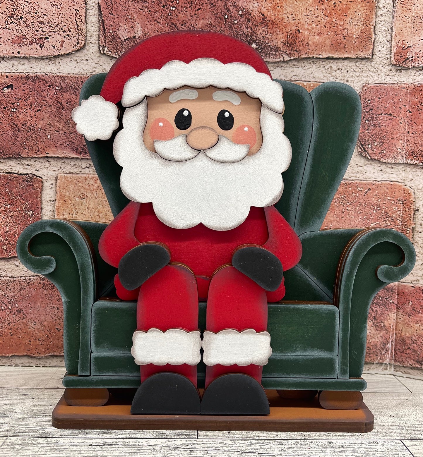 Santa & Mrs. Claus Shelf Sitters and Chair or Couch - unpainted wood cutouts, ready for you to paint