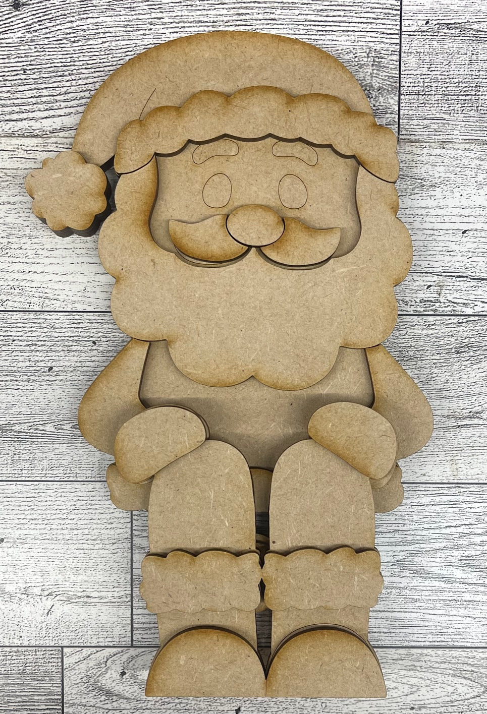 Santa & Mrs. Claus Shelf Sitters and Chair or Couch - unpainted wood cutouts, ready for you to paint