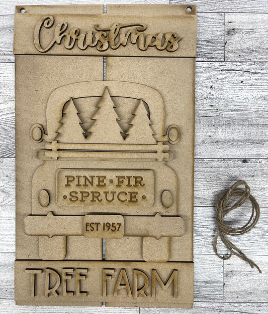 Christmas Tree Farm Pallet Sign unpainted cutouts