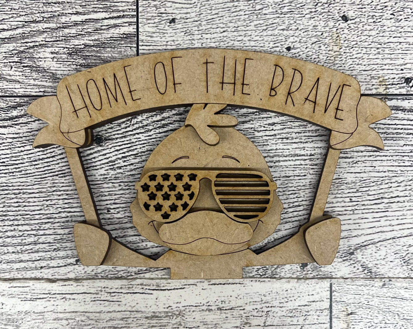 Patriotic Duck Basket Insert Add-On - unpainted wood cutouts, ready for you to paint