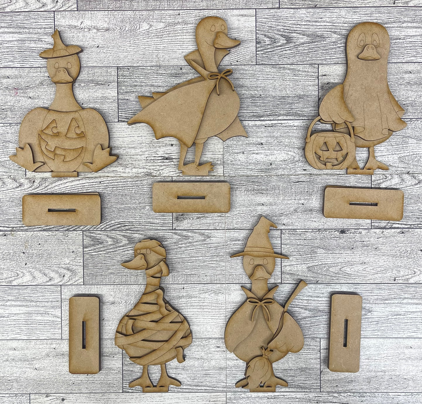Halloween Geese Standers - unpainted cutouts, ready to paint