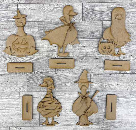 Halloween Geese Standers - unpainted cutouts, ready to paint