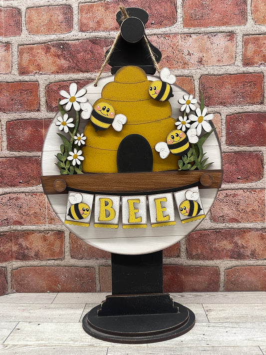 $12 Thursday Changeable Door sign that fits the pieces from the Picket Fence - unpainted wood cutouts ready for you to paint, Inserts sold separately