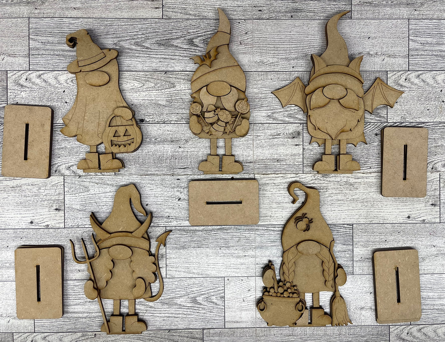 Halloween Gnome Standers - unpainted cutouts, ready to paint
