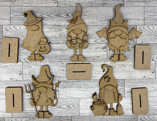 Halloween Gnome Standers - unpainted cutouts, ready to paint