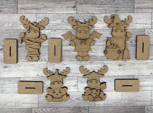 Halloween Moose Standers - unpainted cutouts, ready to paint