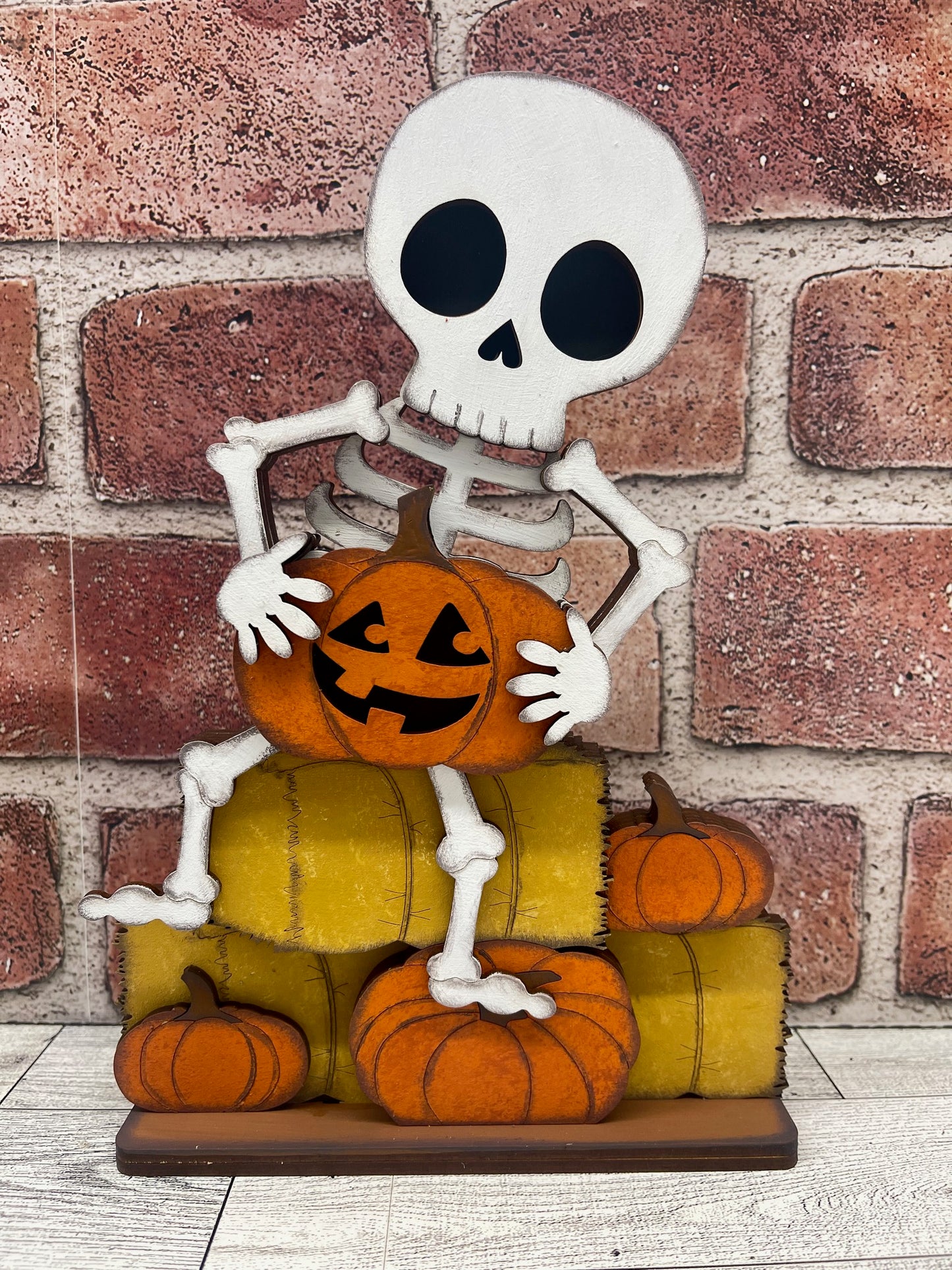 Halloween Skeleton Shelf Sitter - unpainted wooden cutouts, ready for you to paint