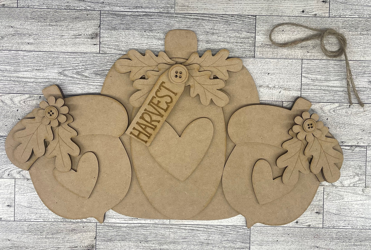 Fall Pumpkin & Gourd Door Hanger - unpainted cutouts