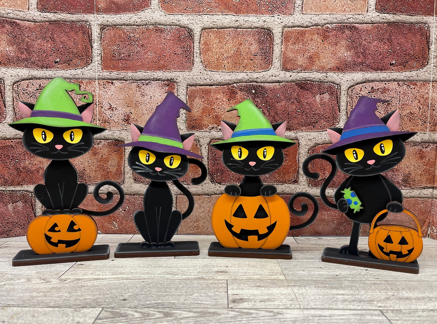 Halloween Cat Standers - unpainted cutouts, ready to paint
