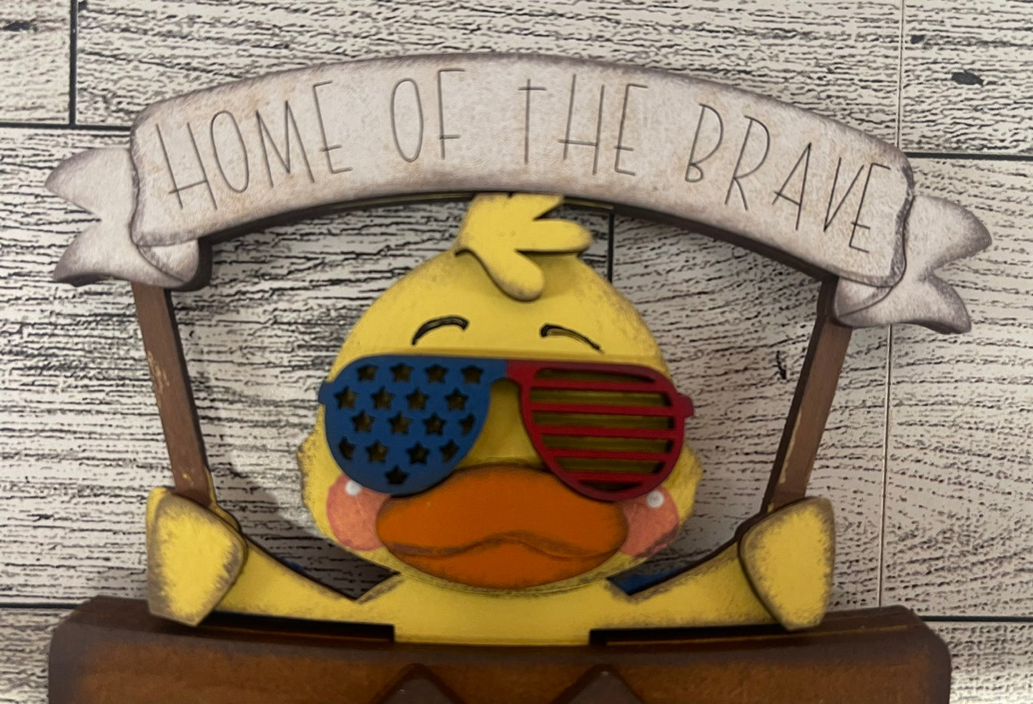 Patriotic Duck Basket Insert Add-On - unpainted wood cutouts, ready for you to paint