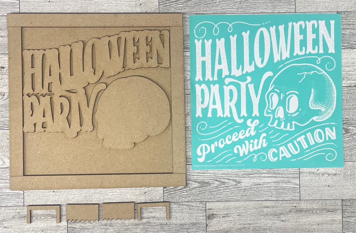 Spook Alley Halloween Signs unpainted cutouts