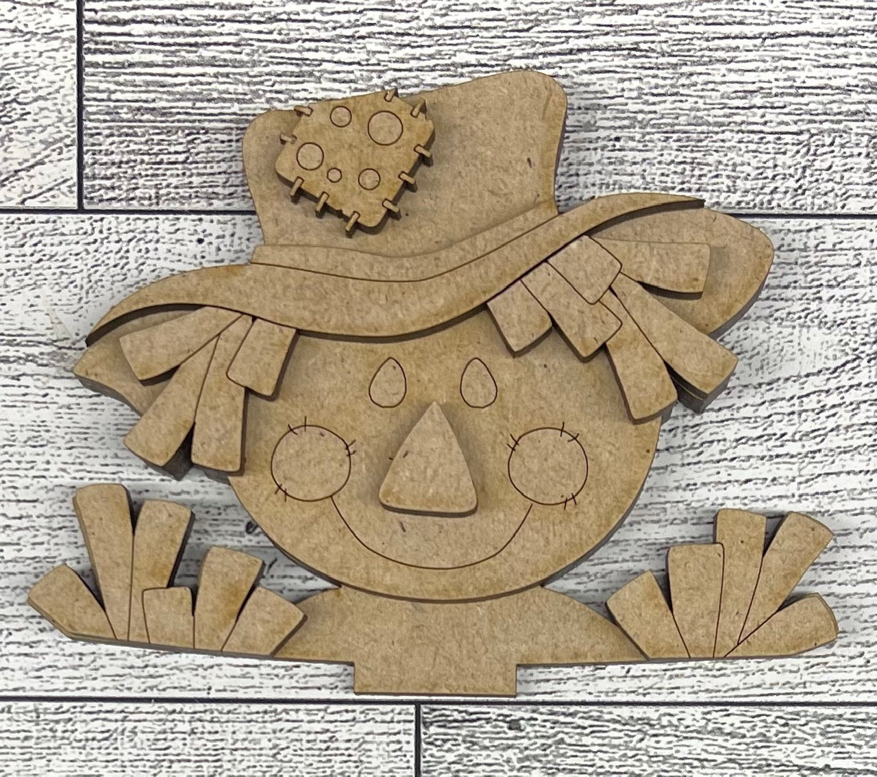 Fall Scarecrow Boy or Girl Basket Insert - unpainted wood cutouts, ready for you to paint