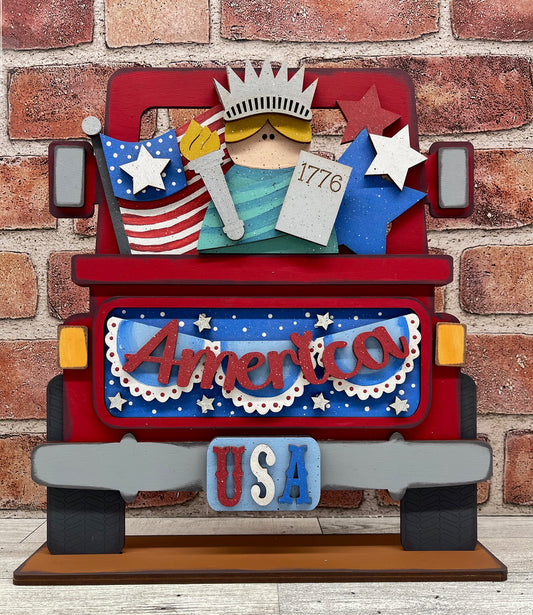 Changeable Off Road Truck unpainted wood cutouts, ready for you to paint, Insert not included