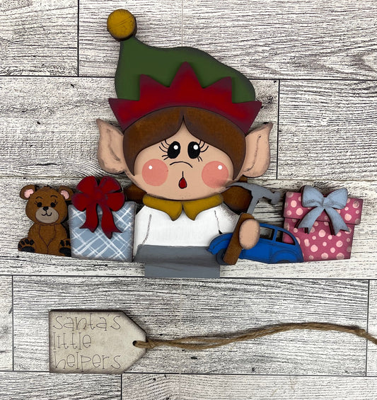 2026 6th Day of Christmas in July - Elf Basket inserts - unpainted cutouts, ready to paint